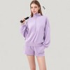 Anna-Kaci Active Women's Long Sleeve Woven Half Zip Pullover Top with Stand Collar and Elastic Cuffs - 3 of 4