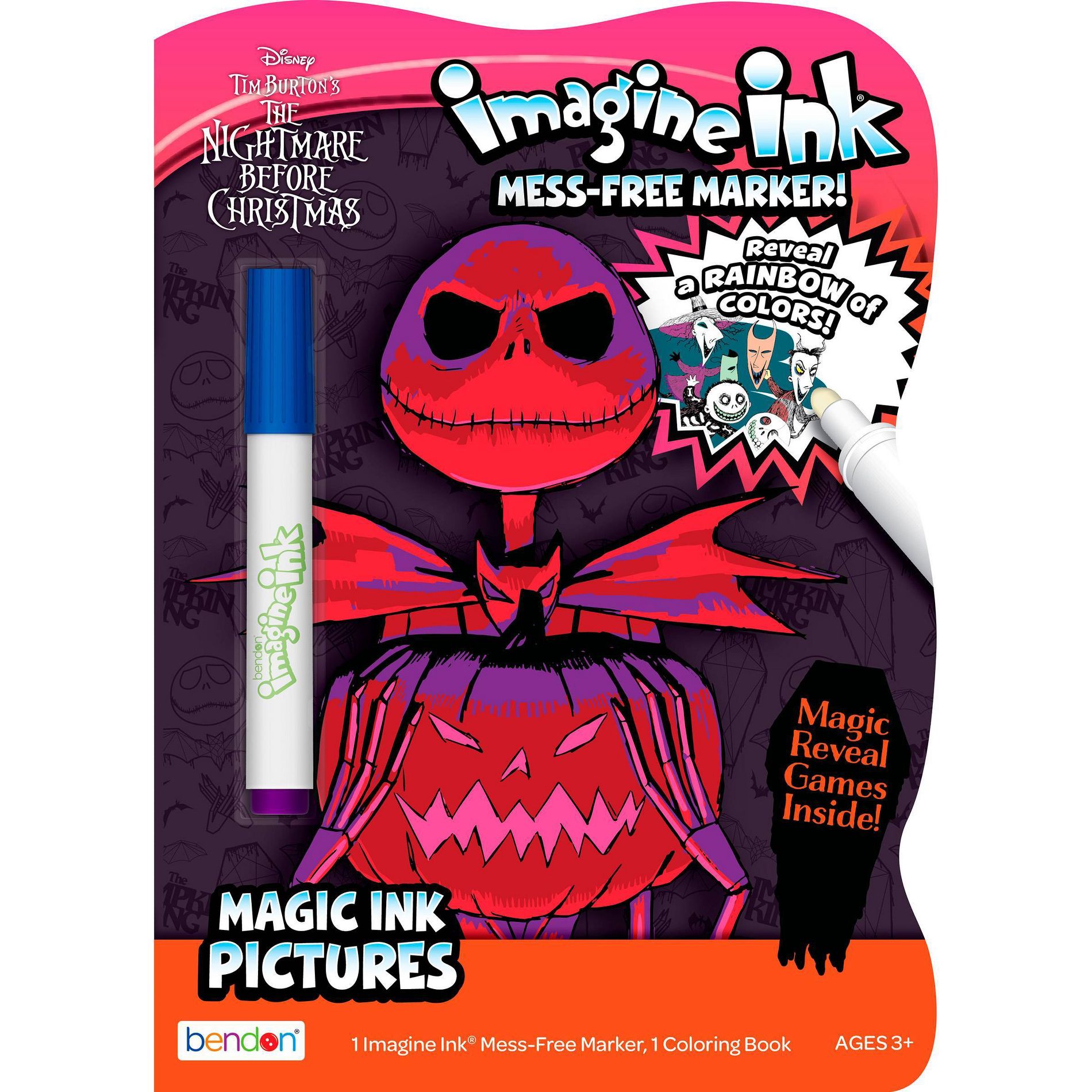 Nightmare Before Christmas Shaped Imagine Ink Book