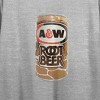 A&W Bring Home The Root Beer, Vintage Beer Can, Logo on Athletic Heather Short Sleeve Adult Crop T-Shirt - 2 of 4
