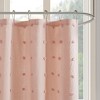 PAGED 72x70 Inch Shower Curtain Modern Cotton Shower Curtain with Tufted Design for Bathroom, Machine Washable - 4 of 4
