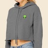Dalix Alien Embroidered Fleece Cropped Hoodie Cold Fall Winter Women - 4 of 4