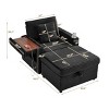 Single Sofa with Storage Ottoman, Multi-Functional Sofa with USB and Foldable Side Table, Corduroy Lazy Sofa with Wood Frame-Coolbibila - 4 of 4