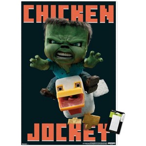 Trends International A Minecraft Movie - Chicken Jockey Unframed Wall Poster Prints - 1 of 4