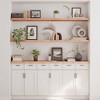 vidaXL Wall Shelf Light Brown 63 in.x15.7 in.x(0.8 in.-1.6 in.) Treated Solid Wood Oak - 3 of 4