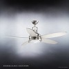 Urban Ambiance Luxury Traditional Indoor Ceiling Fan,  17.6"H x 52"W,  Brushed Nickel, UHP9140 - 4 of 4