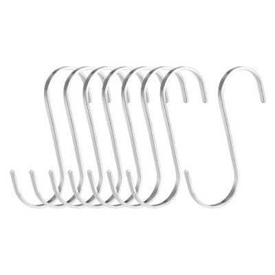 Unique Bargains Stainless Steel Kitchen Room Multiple Uses S Shape Hooks 8 Pcs