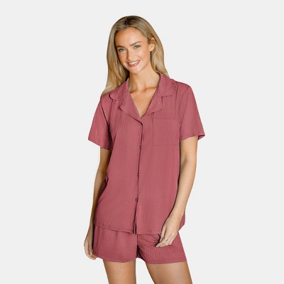 Women's Dusty Rose/Mauve Pink Linen Loungewear Set- Cupshe