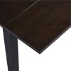 GlasFlength Folding Tables Extendable Dining Table with Rubberwood Legs Elegant for Kitchen Modern Living Spaces, Black, 45.67"*29.5"*30.1" - 3 of 4