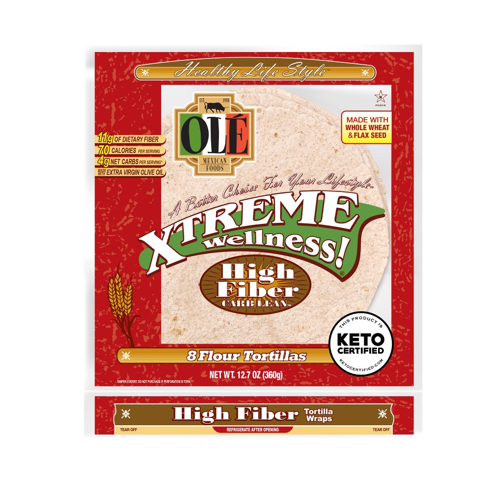 UPC 027331032128 Olé Mexican Foods Xtreme Wellness! High Fiber Carb