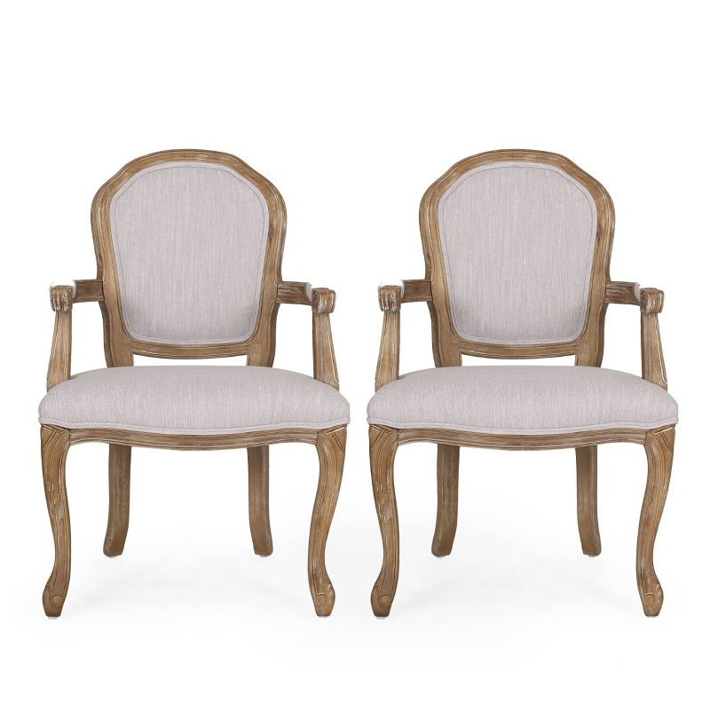 2pk Baldner Traditional Upholstered Dining Chairs - Christopher Knight Home, 1 of 13