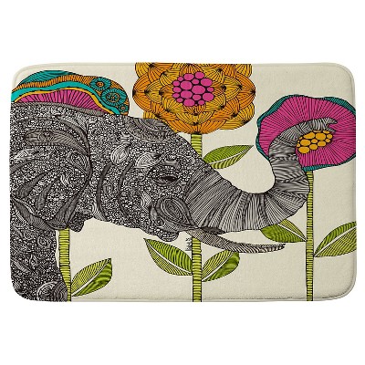 Valentina Ramos Aaron Elephant Cushion Bath Mat (36"x24") Pink - Deny Designs