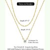 Dainty Gold Layered Necklace for Women, Non-Tarnish 14K Gold Plated CZ Pendant Choker - 4 of 4