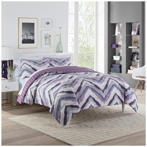 Plum Baxter Reversible Comforter Set (Twin XL) 2pc - Vue, Size: Twin Extra Long, Purple
