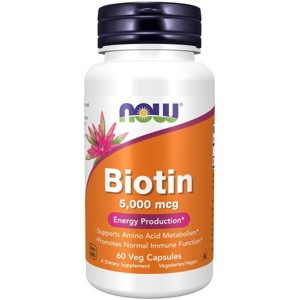 Biotin 5000mcg by Now Foods  -  60 Capsule - 1 of 3