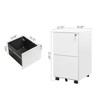 Metal Mobile File Cabinet with Lock, Under Desk Filing Storage Cabinet, Rolling Filing Storage Cabinet For Home Office Study Room - 3 of 4