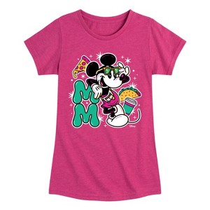 Girls' - Disney - Mickey Mouse Sunglasses Fitted Short Sleeve Graphic T-Shirt - 1 of 4