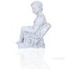 Old Modern Handicrafts Anne Home Boy Sitting Statue – Handcrafted Resin Figurine for Garden or Porch, 21” Tall - 2 of 4