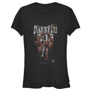 Juniors Womens WWE Stone Cold Steve Austin 3:16 Shattered Glass T-Shirt - 1 of 4