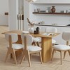 PexFix 67" x 33.5" Solid Wood Farmhouse Dining Table for 4-6 Modern Kitchen Table with Solid Wave Legs for Living Room Kitchen Home Office Natural - 2 of 4