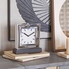 10"x9" Stainless Steel Clock with Black Base Silver - Olivia & May: Luxury Glam Decor, Analog Display, No Alarm Function - 2 of 4