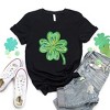 Simply Sage Market Women's Four Leaf Clover Watercolor Short Sleeve Graphic Tee - image 3 of 4