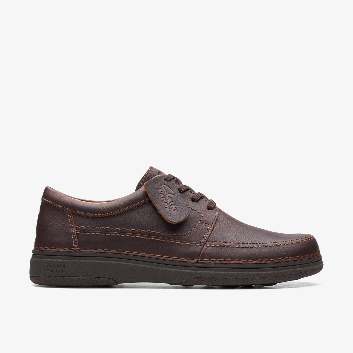 Clarks Mens Nature 5 Lo Dark Brown Leather Shoes