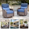 Gymojoy 5/7PCS Outdoor Swivel Chair 6-inch Thick Cushion with Fire Pit Table Patio Furniture Set - 4 of 4