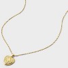 14K Gold Dipped Heart Charm Initial Necklace - A New Day™ Gold - 4 of 4