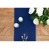 C&F Home 12" x 47.25" Solid Blue 4th of July Patriotic Cotton Single Felt Embroidery Table Runner - image 2 of 4