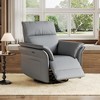 Power Recliner Chair Swivel Glider Rocker, Upholstered Faux Leather Chair with USB Charging Port and Padded Backrest, Nursery Sofa Chair - 3 of 4