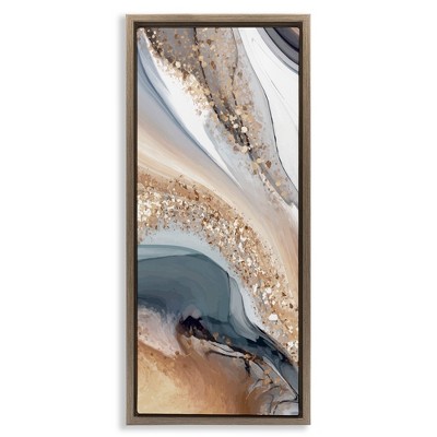 Stupell Industries Glam & Grey Waves, 11" x 25"