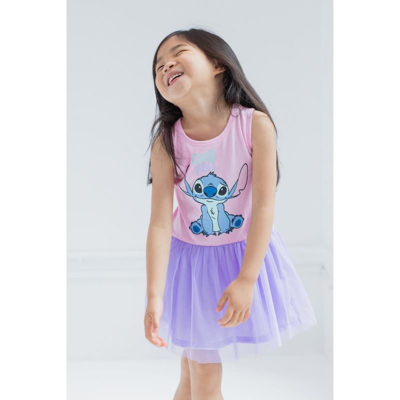 Disney Lilo & Stitch Princess Ariel Girls Tulle Dress Toddler to Big Kid, 4 of 8