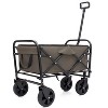 Racxily Collapsible Folding Outdoor Utility Wagon, Heavy Duty Wagon Grocery Cart, for Camping Shopping Sports Gardeing Fishing Supports 225lbs - 4 of 4
