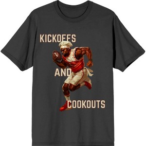 Kickoffs & Cookouts American Football Adult Crew Neck Short Sleeve Tee - 1 of 2