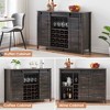 homfan Farmhouse Buffet Cabinet with Sliding Barn Door, Rustic Sideboard, Farmhouse Sideboard with Adjustable Shelf for for Dining Room, Kitchen - 4 of 4