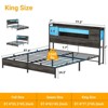 Aheaplus Platform Bed Frame with Reversible Storage Headboard and Charging Station - 2 of 4