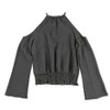 bar III Womens Cold Shoudler Halter Top Shirt - 2 of 2