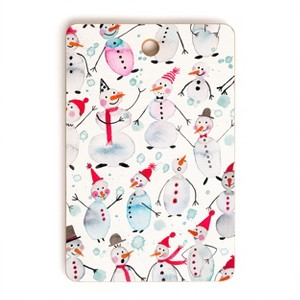 Ninola Design Friendly snowmen Cutting Board Rectangle -Deny Designs - 1 of 3