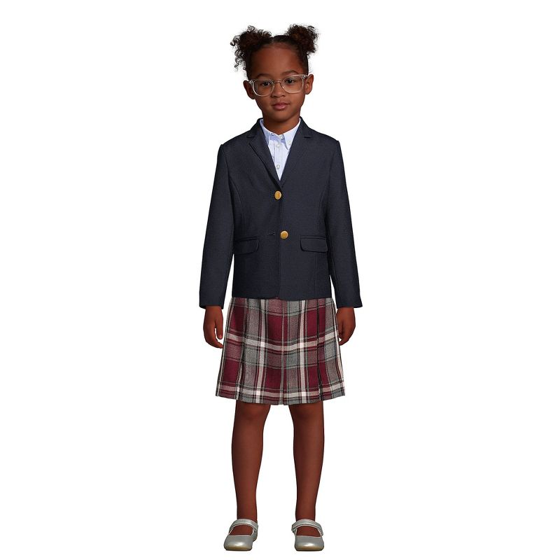 Lands' End School Uniform Kids Plaid Box Pleat Skirt Top of the Knee, 5 of 6