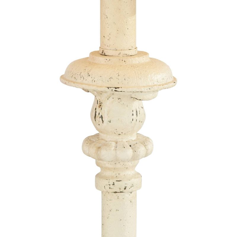 Regency Hill French Candlestick 34" Tall Scroll Skinny Buffet Traditional End Table Lamps Set of 2 Ivory White Living Room Bedroom Off-White Shade, 5 of 10