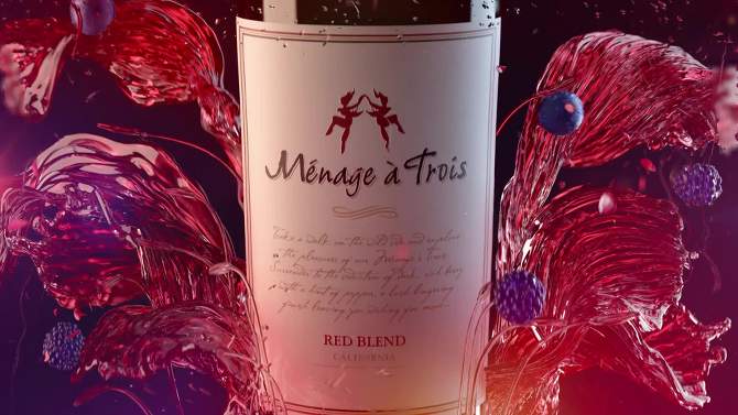 M&#233;nage &#224; Trois Silk Red Blend Wine - 750ml Bottle, 2 of 8, play video
