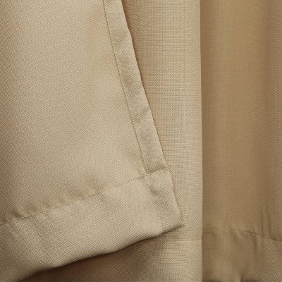 Taupe Sheer Grommet Kitchen Curtain Tier Pair, 24 Inch