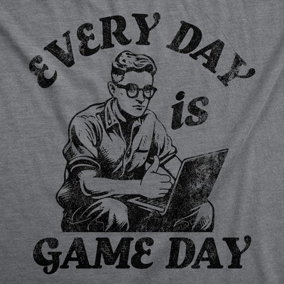 Мужские футболки Crazy Dog T-Shirts, Inc. Mens Funny T Shirts Every Day Is Game Day Sarcastic Graphic Novelty Tee for Men - Crazy Dog Men's T Shirt With Sarcastic Sayings Dark Grey S — фото 2