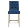 WestinTrends 24" Linen Fabric Tufted Counter Stool - 3 of 4