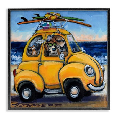 Stupell Industries Groovy Pet Beach Buggy, 17" x 17"