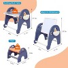 Nasitip Foldable Kids Easel with Table & Chair, Elephant Toddler Art Easel with Building Block Surface, Magnetic Whiteboard & Storage - 3 of 4