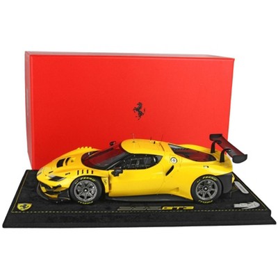 2022 Ferrari 296 GT3 Modena Yellow with DISPLAY CASE Limited Edition to 24 pieces Worldwide 1/18 Model Car by BBR