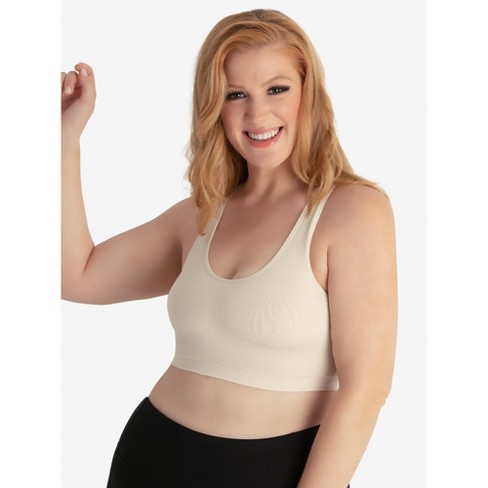 Leading Lady Laurel Wirefree Front Close Comfort Bra - Salt Beige