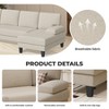 MOONMISS 110" U-Shape Modern Sofa with Double Chaise, Modern Lounge Sleeper for Living Room, Bedroom - 3 of 4