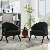 Velvet Accent Chair Mid-Century Modern, Plush Upholstered Lounge Chair with Wood Frame for Reading, Living Room, Bedroom, Easy Assembly - 4 of 4